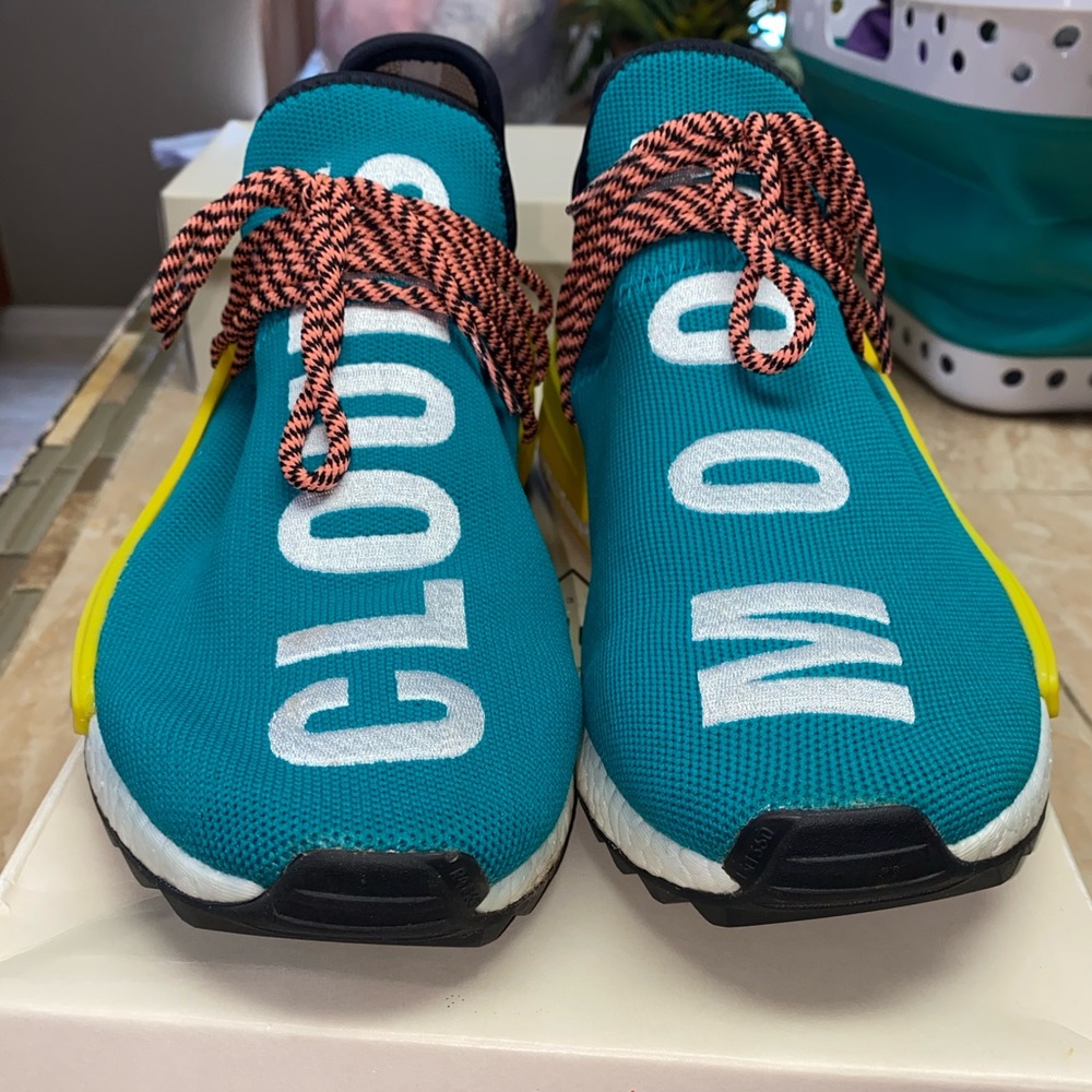 Adidas Human Race NMD Pharrell Sun Glow Men size 9.5 - Picture 14 of 15